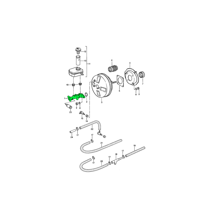 Genuine Porsche Brake Master Cylinder Porsche 924S / 944 - Girling Type | ML Performance UK Car Parts