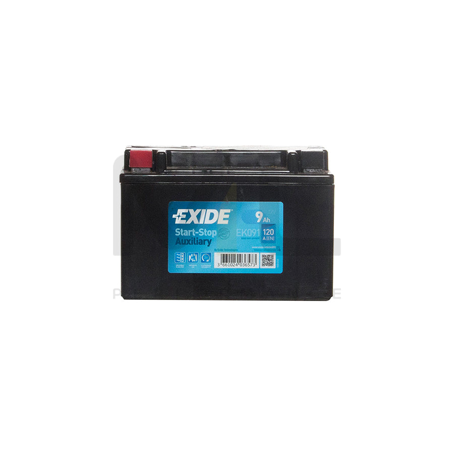 Exide AGM EK091 Auxilary Battery (9Ah) - 1 Year Guarantee | ML Performance UK Car Parts