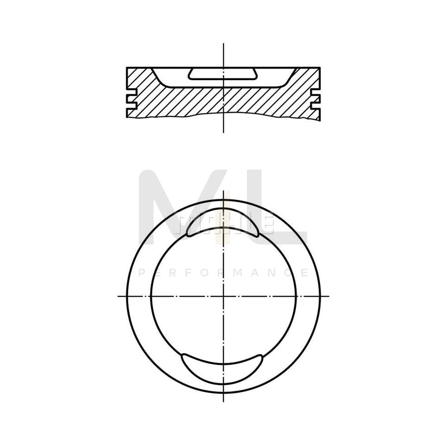 MAHLE ORIGINAL 029 73 00 Piston 75,01 mm, without cooling duct | ML Performance Car Parts