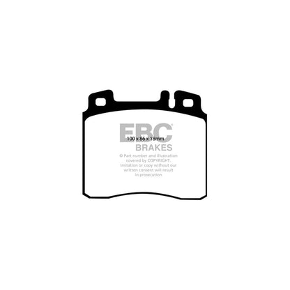 EBC PD12KF188 Mercedes-Benz W140 Redstuff Front Brake Pad & GD Disc Kit - ATE Caliper 2 | ML Performance UK Car Parts