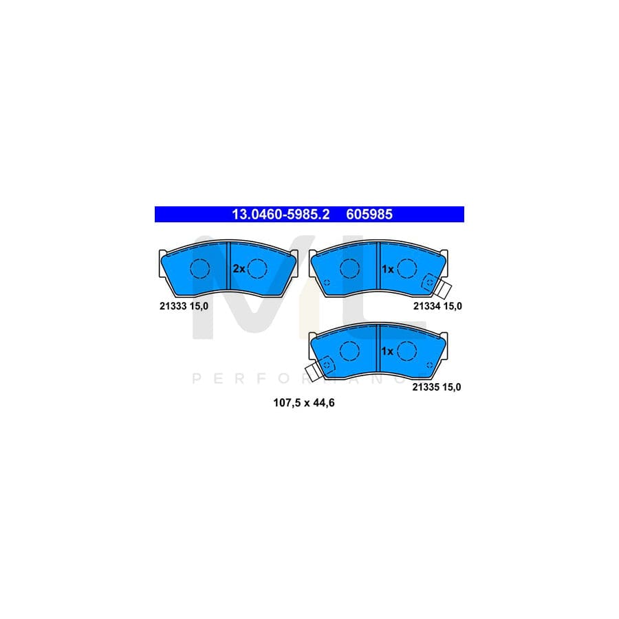 ATE 13.0460-5985.2 Brake pad set with acoustic wear warning | ML Performance Car Parts