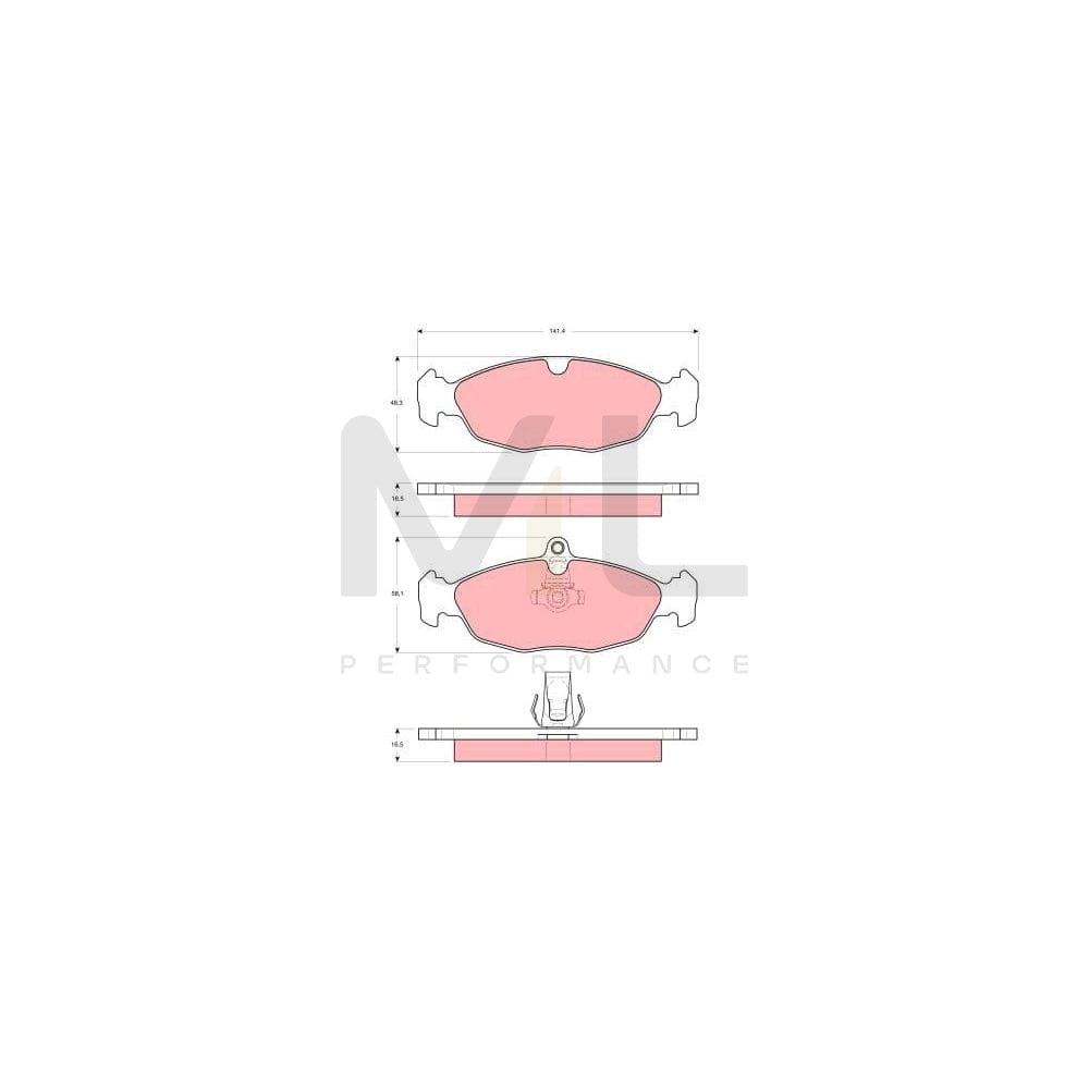 TRW Gdb1569 Brake Pad Set Prepared For Wear Indicator | ML Performance Car Parts