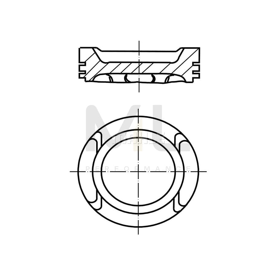 MAHLE ORIGINAL 028 PI 00133 001 Piston 82,76 mm, without cooling duct | ML Performance Car Parts