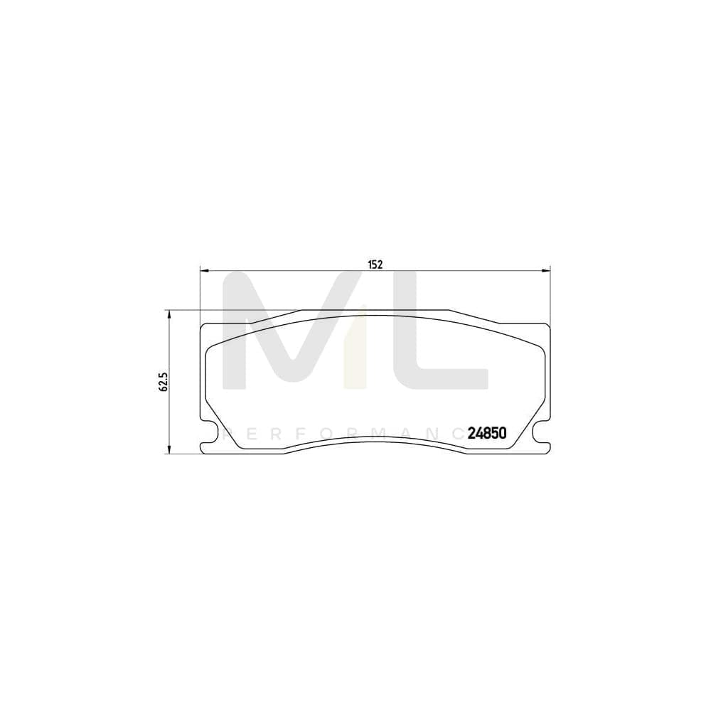 Brembo P 36 023 Brake Pad Set For Jaguar Xk Excl. Wear Warning Contact | ML Performance Car Parts