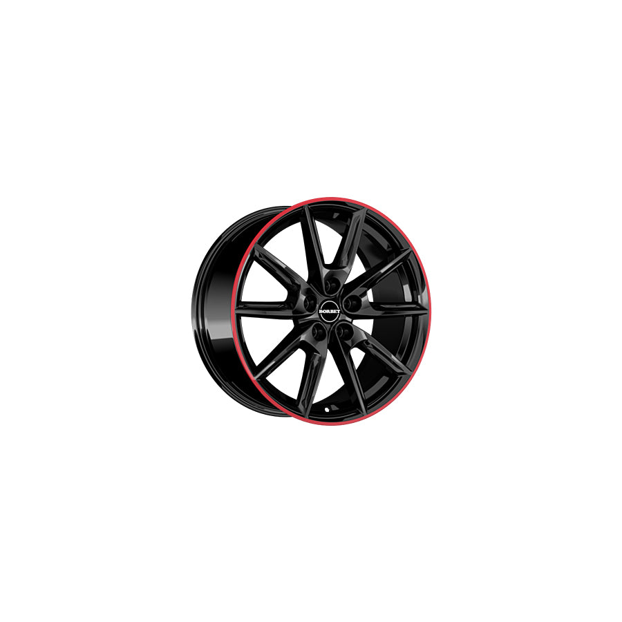 Borbet LX19 8x19 ET40 LX19 80940112566,5BGRR Black Glossy Rim Red Wheel | ML Performance UK Car Parts