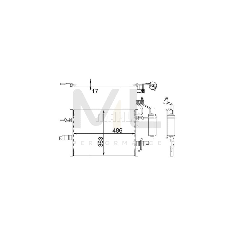 MAHLE ORIGINAL AC 404 000S Air conditioning condenser with dryer | ML Performance Car Parts