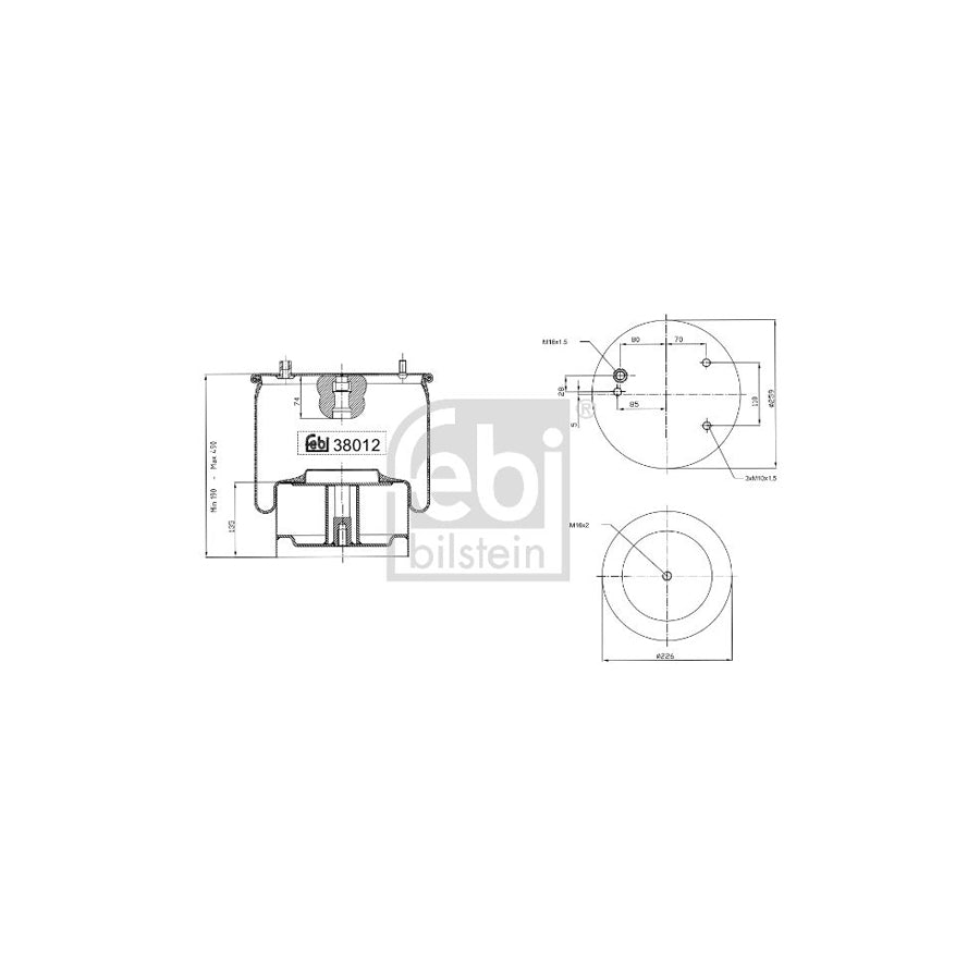 Febi Bilstein 38012 Boot, Air Suspension