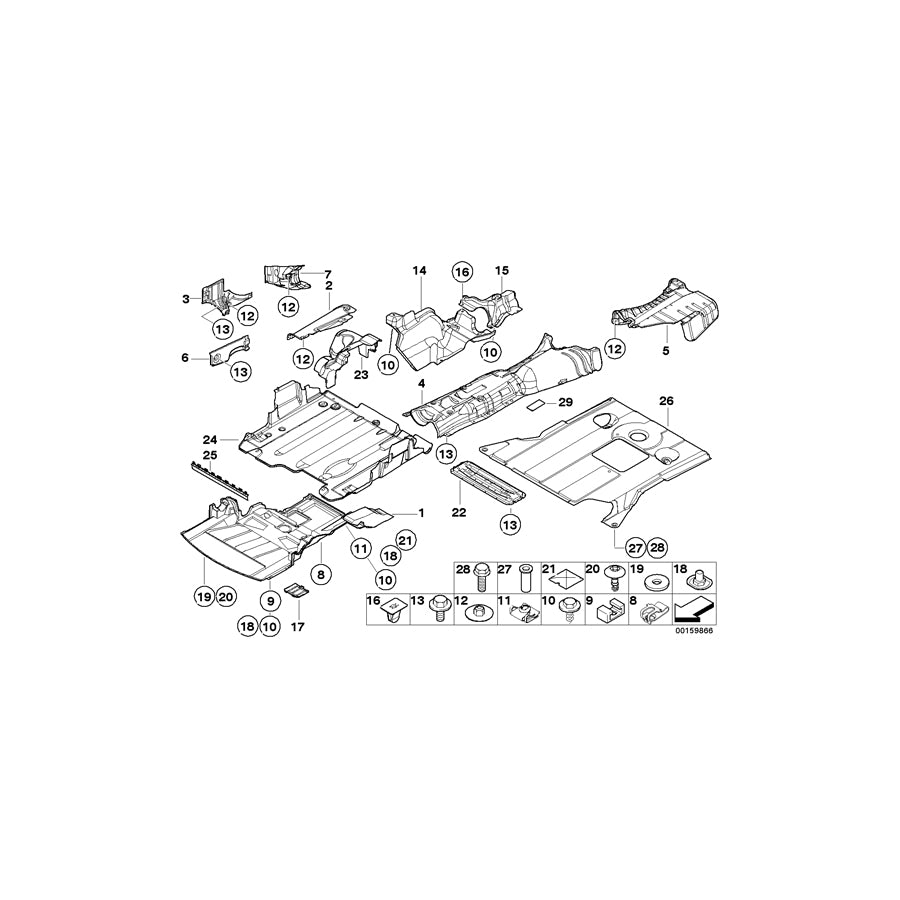 Genuine BMW 51488193808 E46 Heat Resist.Plate Right Engine Support (Inc. 330d, 320Ci & 323i) | ML Performance UK