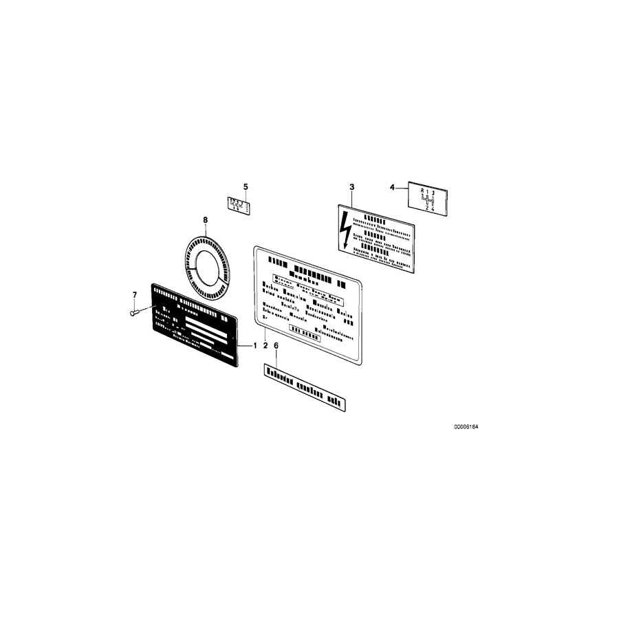 Genuine BMW 51142121838 E30 E28 E34 Label "Unleaded Fuel" ENGLISH (Inc. M3) | ML Performance UK Car Parts