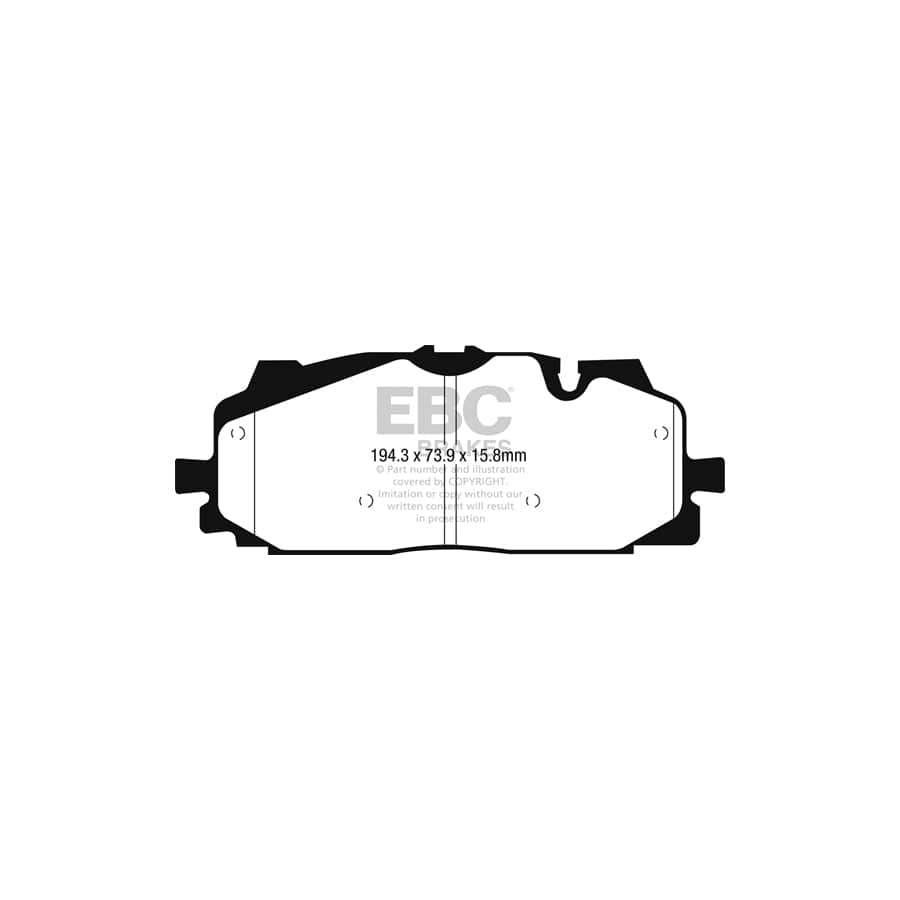 EBC PD01KF1927 Audi C8 D5 Greenstuff Front Brake Pad & Plain Disc Kit  - TRW Caliper (Inc. A6, A7, A8) 2 | ML Performance UK Car Parts