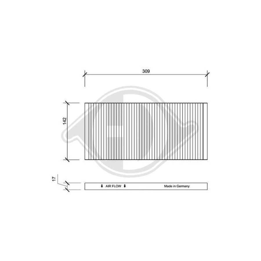 DIEDERICHS DCI0016 Pollen Filter | ML Performance UK Car Parts