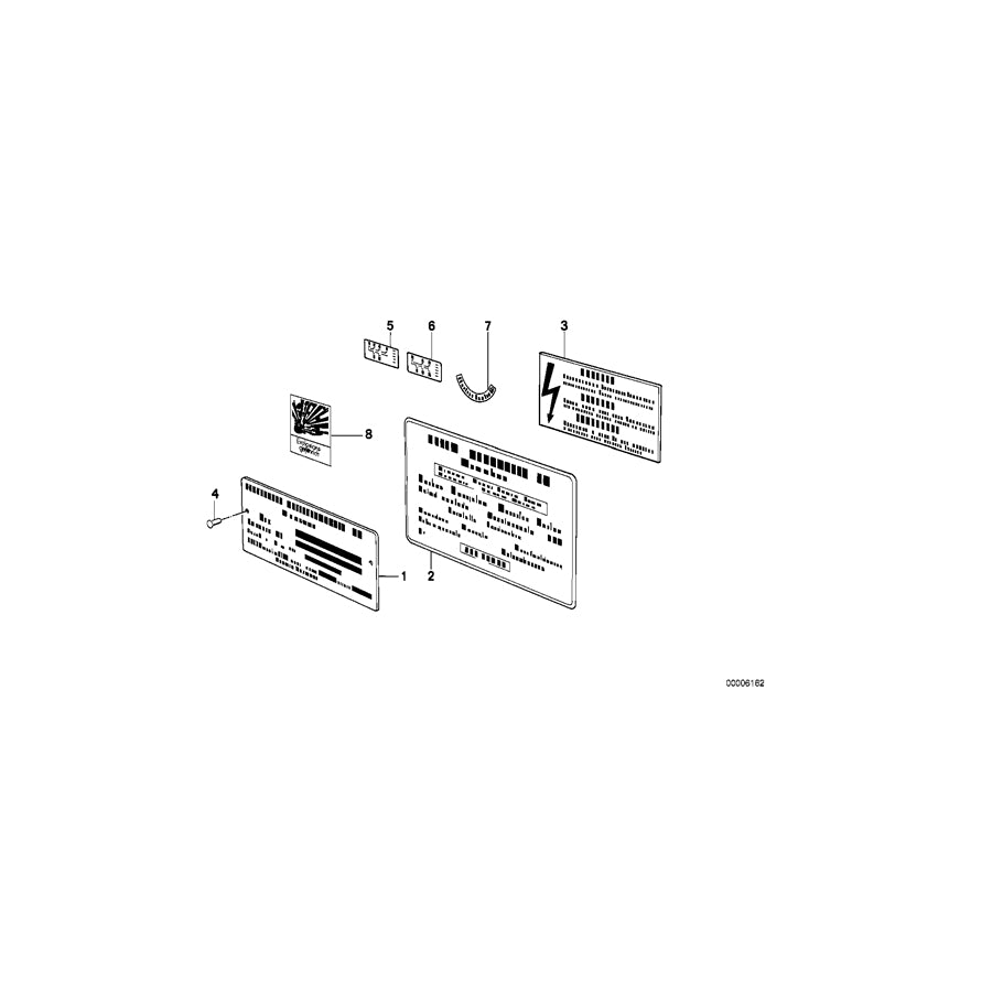 Genuine BMW 51142121181 E23 E28 E31 Label "Run-In Instruction" (Inc. 840Ci) | ML Performance UK Car Parts