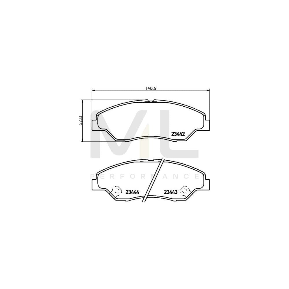 Hella 8DB 355 009-701 Brake Pad Set With Acoustic Wear Warning | ML Performance Car Parts