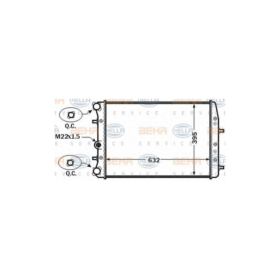 Hella 8MK 376 772-521 Engine Radiator