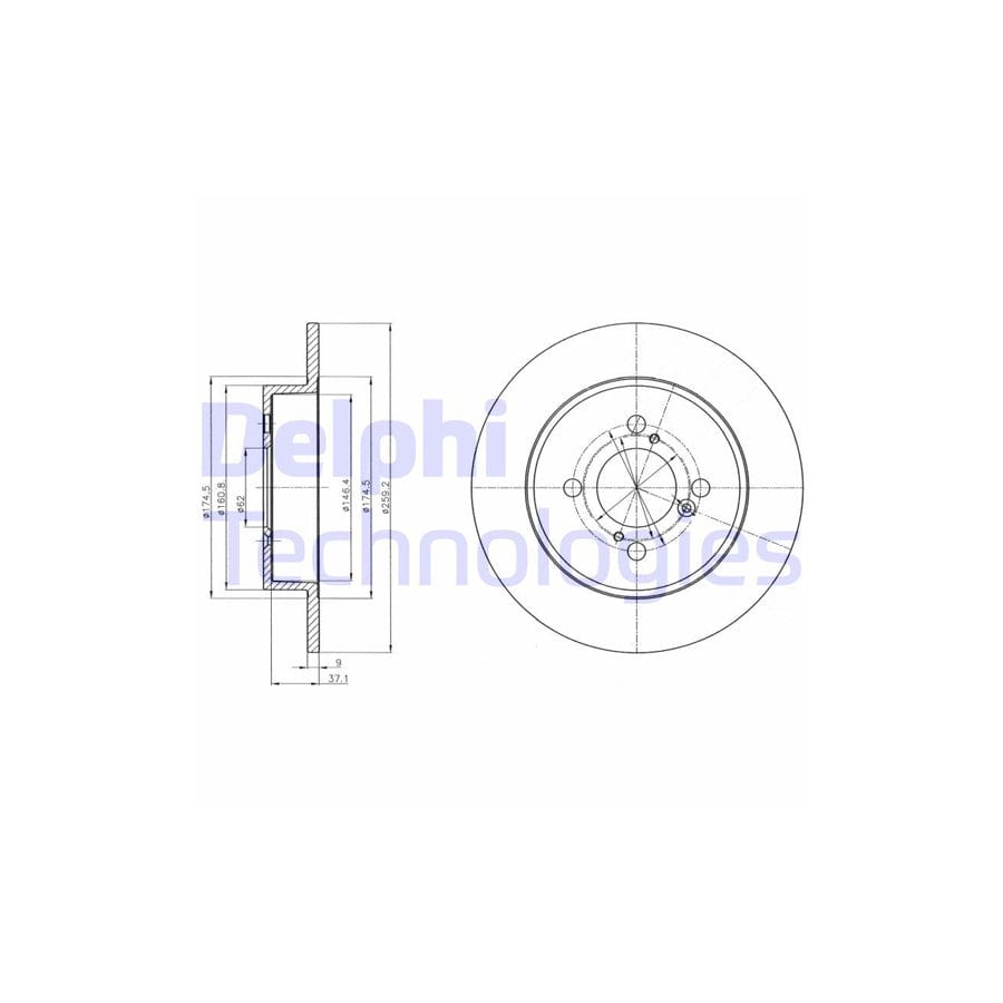 Delphi Bg4345 Brake Disc For Suzuki Swift Iv Hatchback (Fz, Nz)