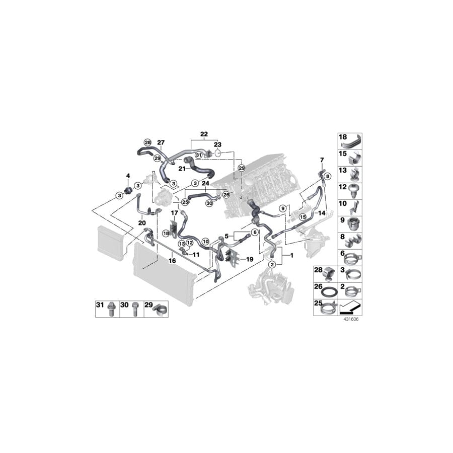 Genuine BMW 11537649278 F07 F10 F06 Feed Line (Inc. 535iX, 535i & 640iX) | ML Performance UK Car Parts