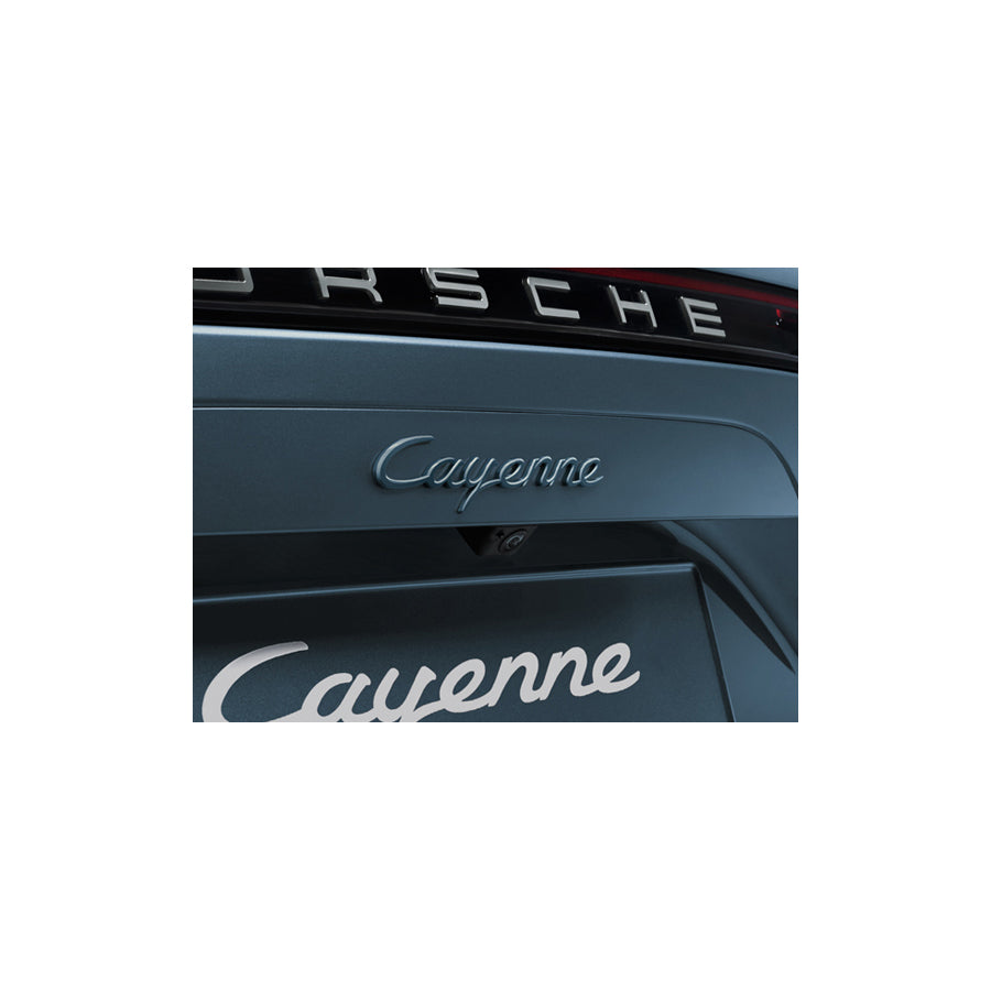 Genuine Porsche 'Cayenne' Rear Lid Badge, Primed Porsche 9Ya Cayenne Turbo Coupe | ML Performance UK Car Parts