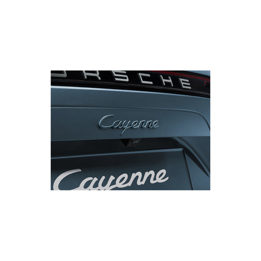 Genuine Porsche 'Cayenne' Rear Lid Badge, Primed Porsche 9Ya Cayenne Turbo Coupe | ML Performance UK Car Parts