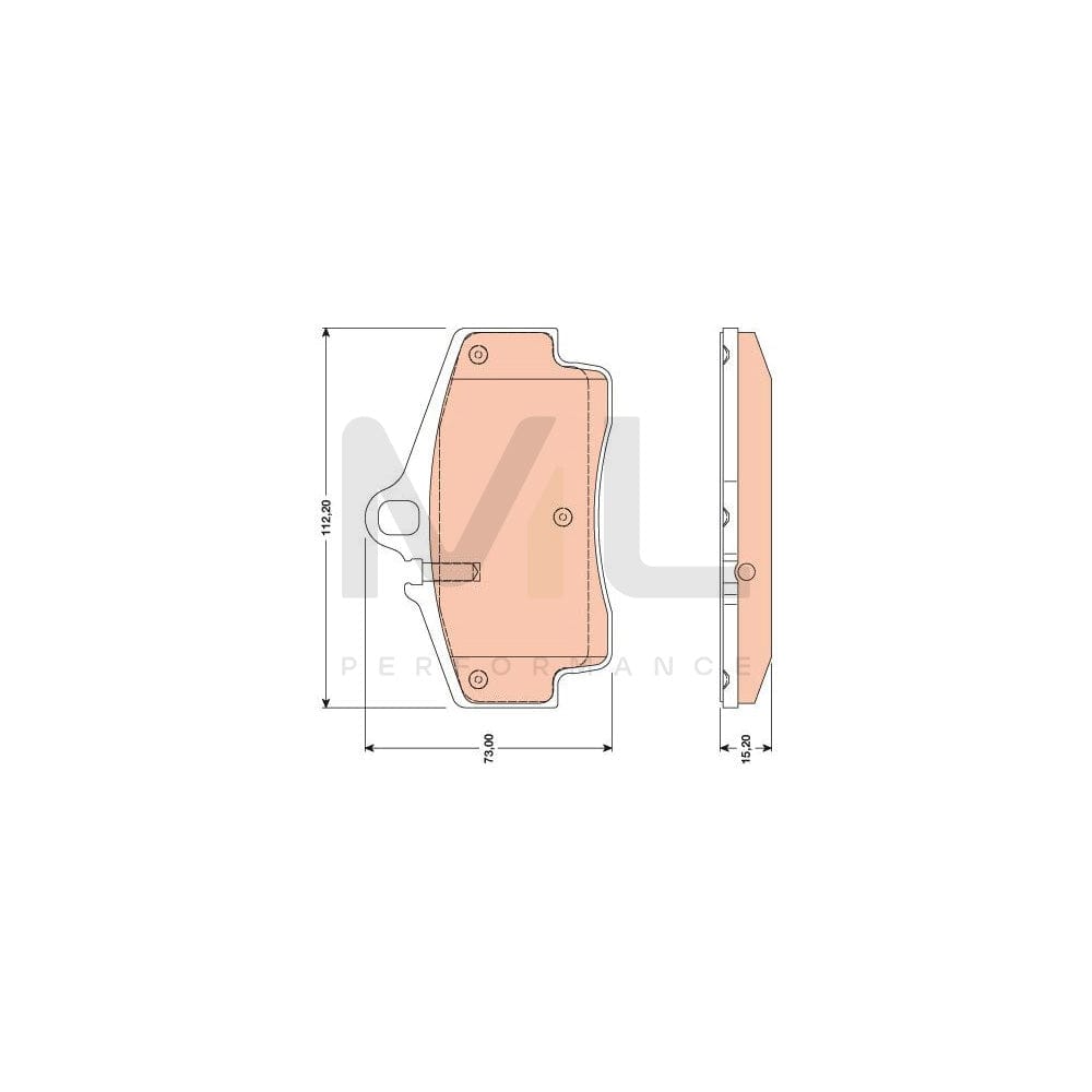 TRW Gdb1757 Brake Pad Set Prepared For Wear Indicator | ML Performance Car Parts