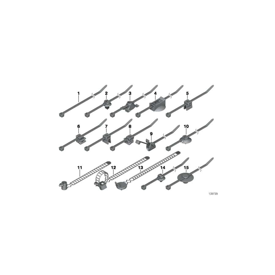 Genuine BMW Mini 61131382243 E70 E90 Cable Tie L=445mm/B=4,8mm (Inc. 318dX, 750LiX 4.0 & 320dX) | ML Performance UK Car Parts