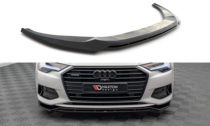 Maxton Design AU-A6-C8-FD3T+FD3RT Front Splitter V.3 Audi A6 C8 | ML Performance UK Car Parts