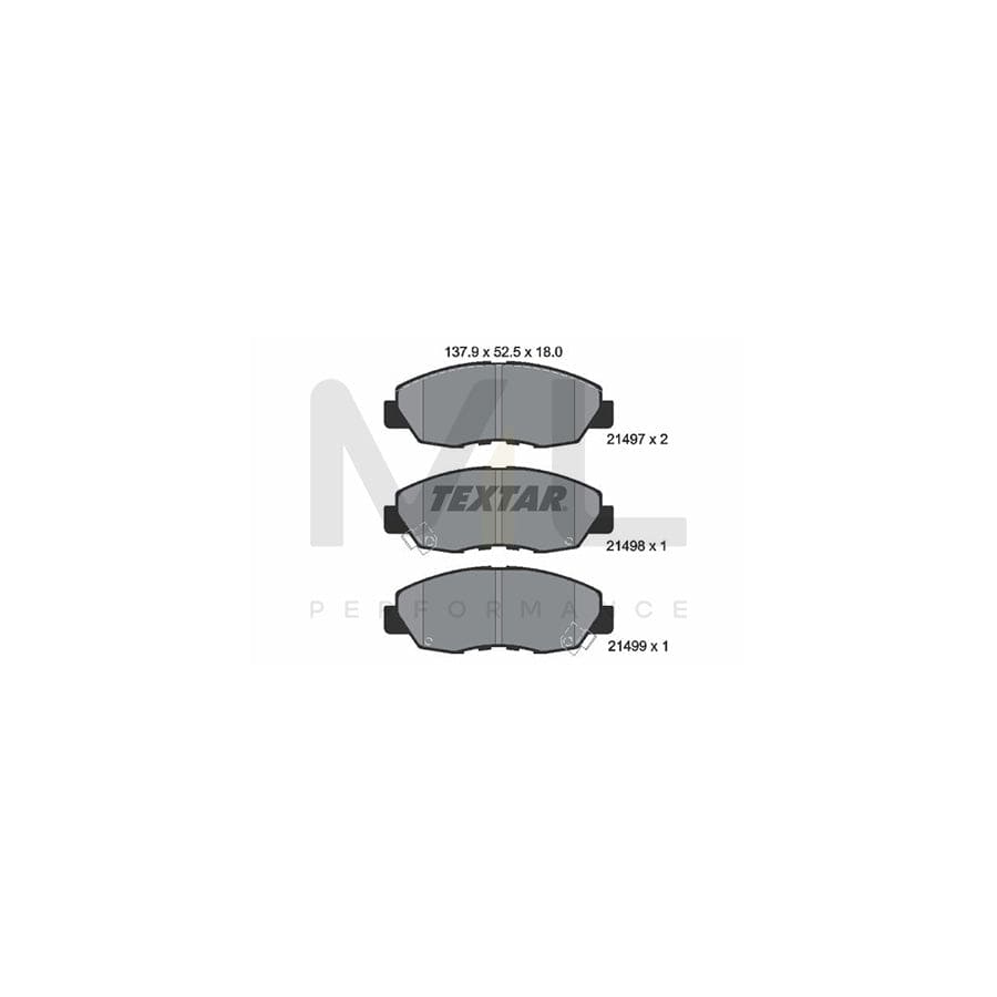 TEXTAR 2149701 Brake pad set with acoustic wear warning | ML Performance Car Parts