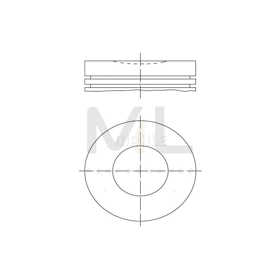 MAHLE ORIGINAL 040 16 00 Piston 85,0 mm, without cooling duct | ML Performance Car Parts