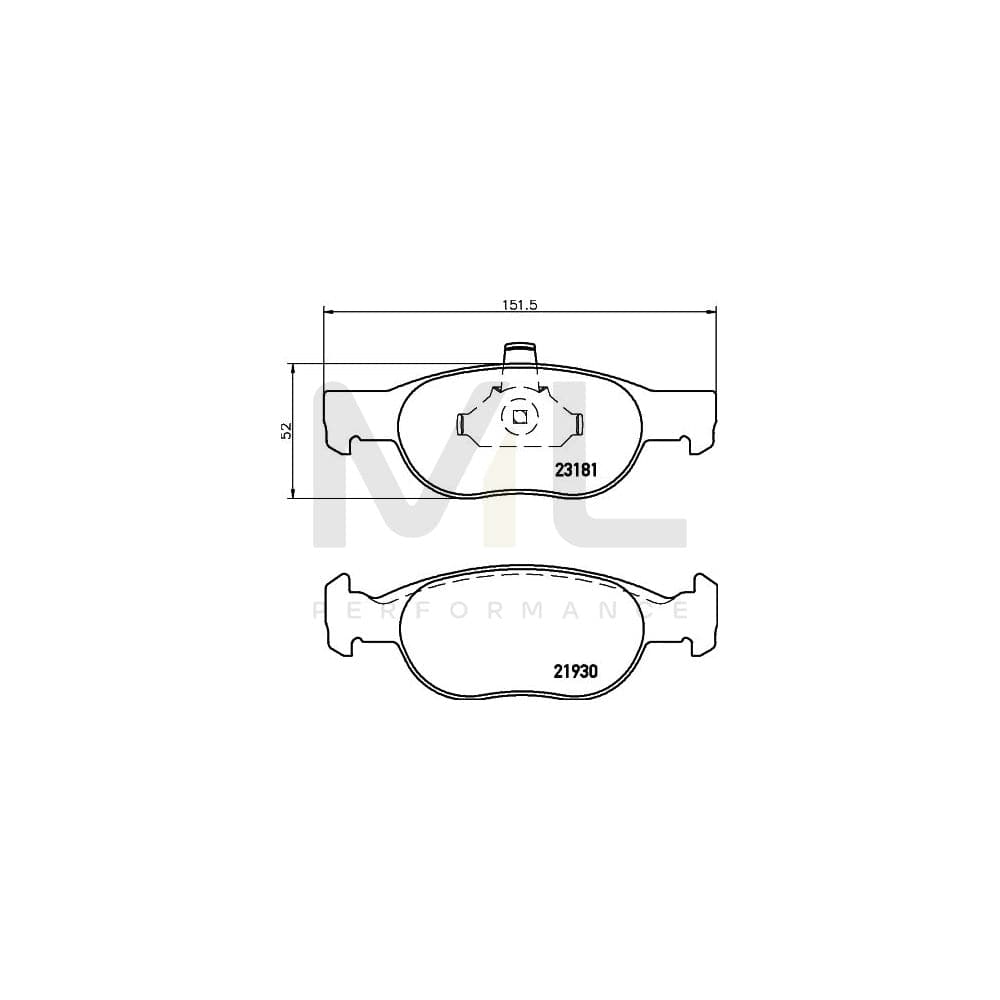 Hella 8DB 355 008-431 Brake Pad Set Not Prepared For Wear Indicator | ML Performance Car Parts