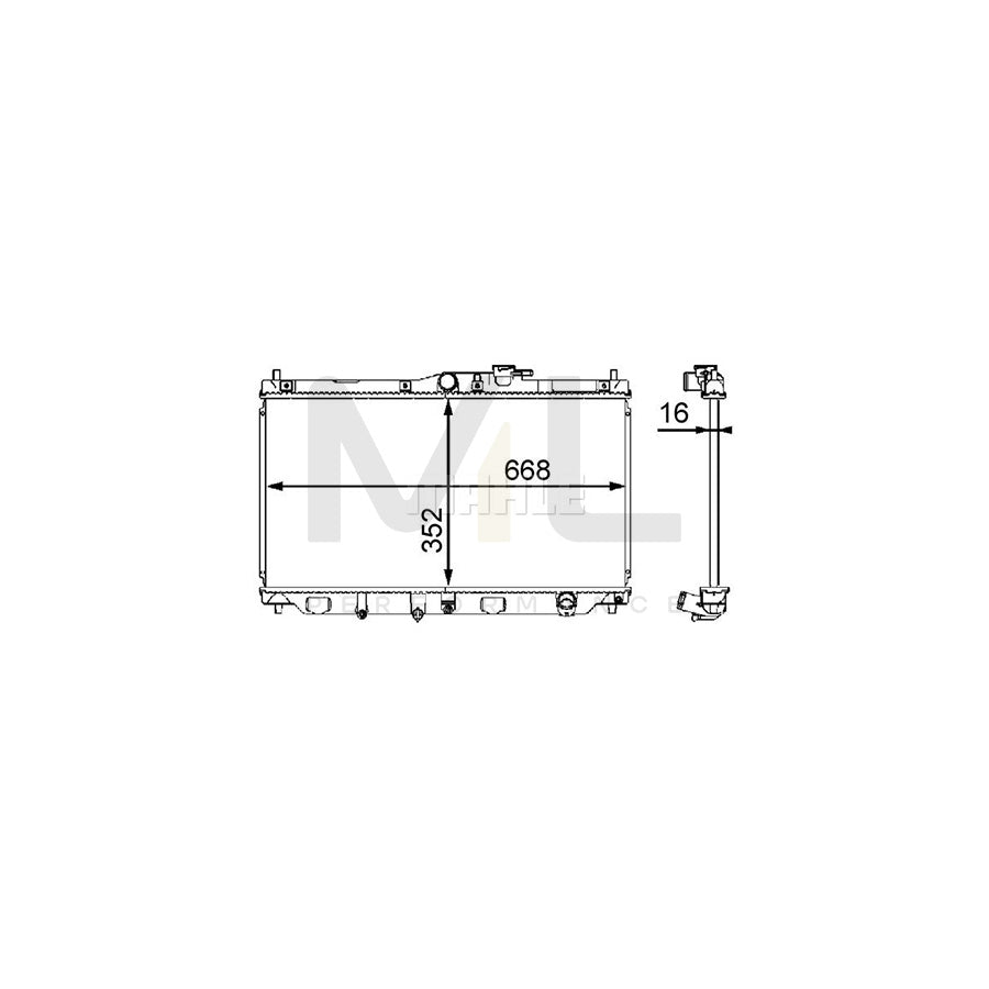 MAHLE ORIGINAL CR 199 000S Engine radiator Brazed cooling fins, Manual Transmission | ML Performance Car Parts