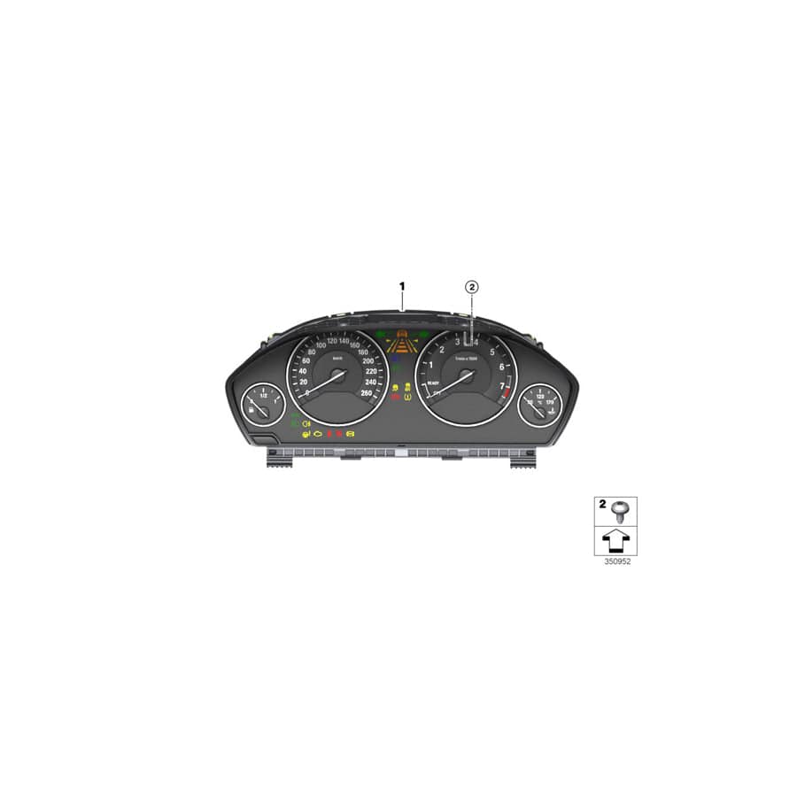 Genuine BMW 62109380000 F34 F32 F30 Instrument Cluster KMH (Inc. 328iX, 335iX & 328i) | ML Performance UK Car Parts