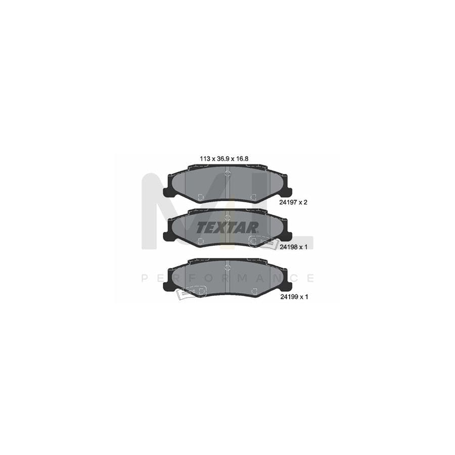 TEXTAR 2419701 Brake pad set with acoustic wear warning | ML Performance Car Parts