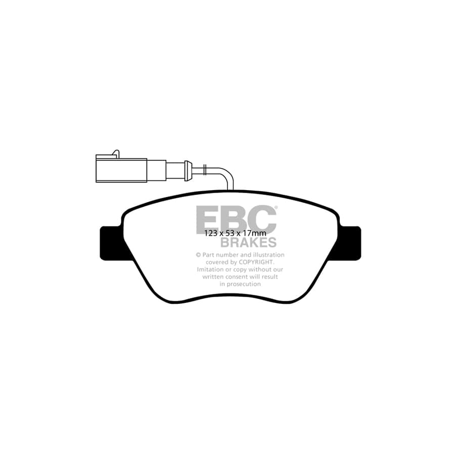 EBC PDKF068 Alfa Romeo Fiat Lancia Peugeot Ultimax Front Brake Pad & Plain Disc Kit - Bosch/TRW Caliper 2 | ML Performance UK Car Parts