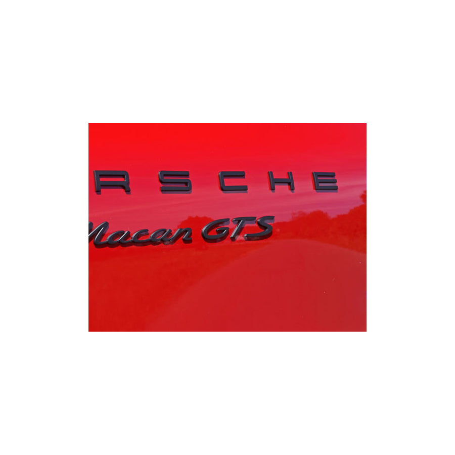 Genuine Porsche Gts - Matt Black Rear Badge For Porsche 95B 1 Macan Gts | ML Performance UK Car Parts