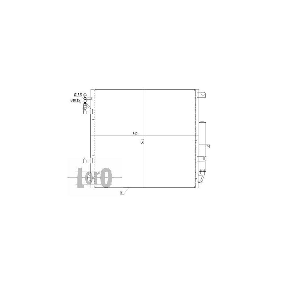 Abakus 0270160006 Air Conditioning Condenser For Land Rover Discovery Iii (L319) | ML Performance UK