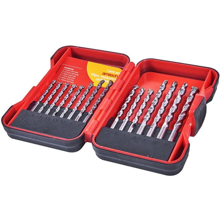 Amtech 15pcs. Masonry Drill Bit Set | ML Performance DIY & Power Tools