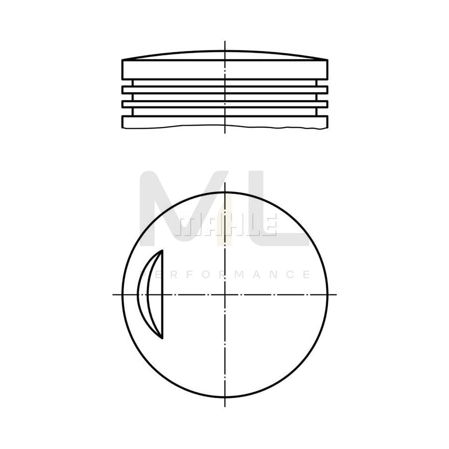 MAHLE ORIGINAL 002 37 00 Piston 86,0 mm, without cooling duct | ML Performance Car Parts