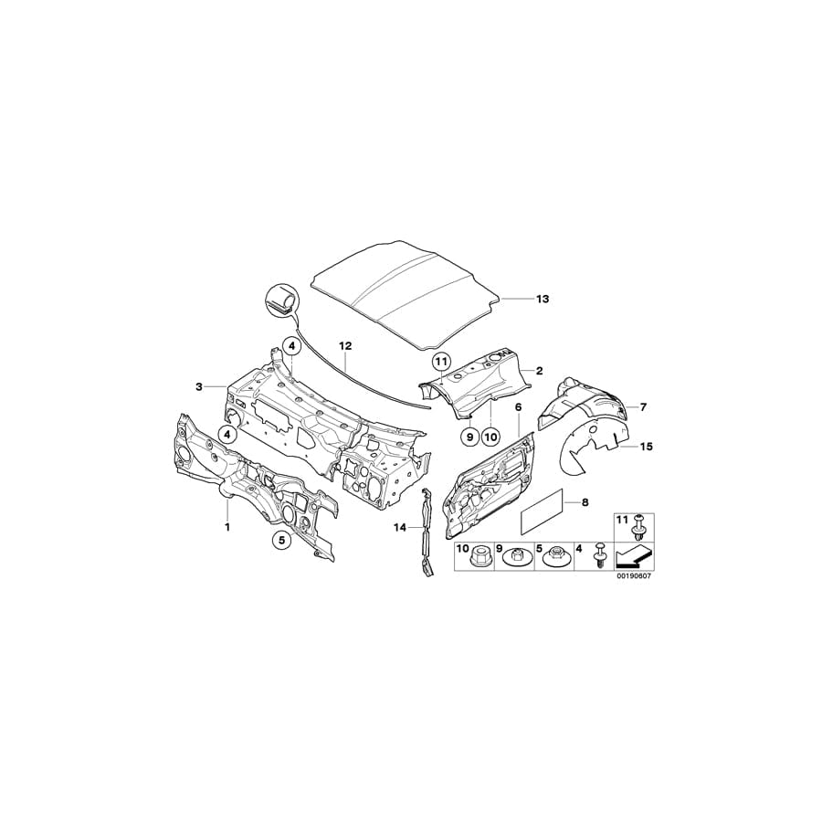 Genuine BMW 51487017008 E85 E86 Sound Insulating Wheel Housing Rear Rig. (Inc. Z4 M3.2, Z4 3.0i & Z4 2.2i) | ML Performance UK Car Parts