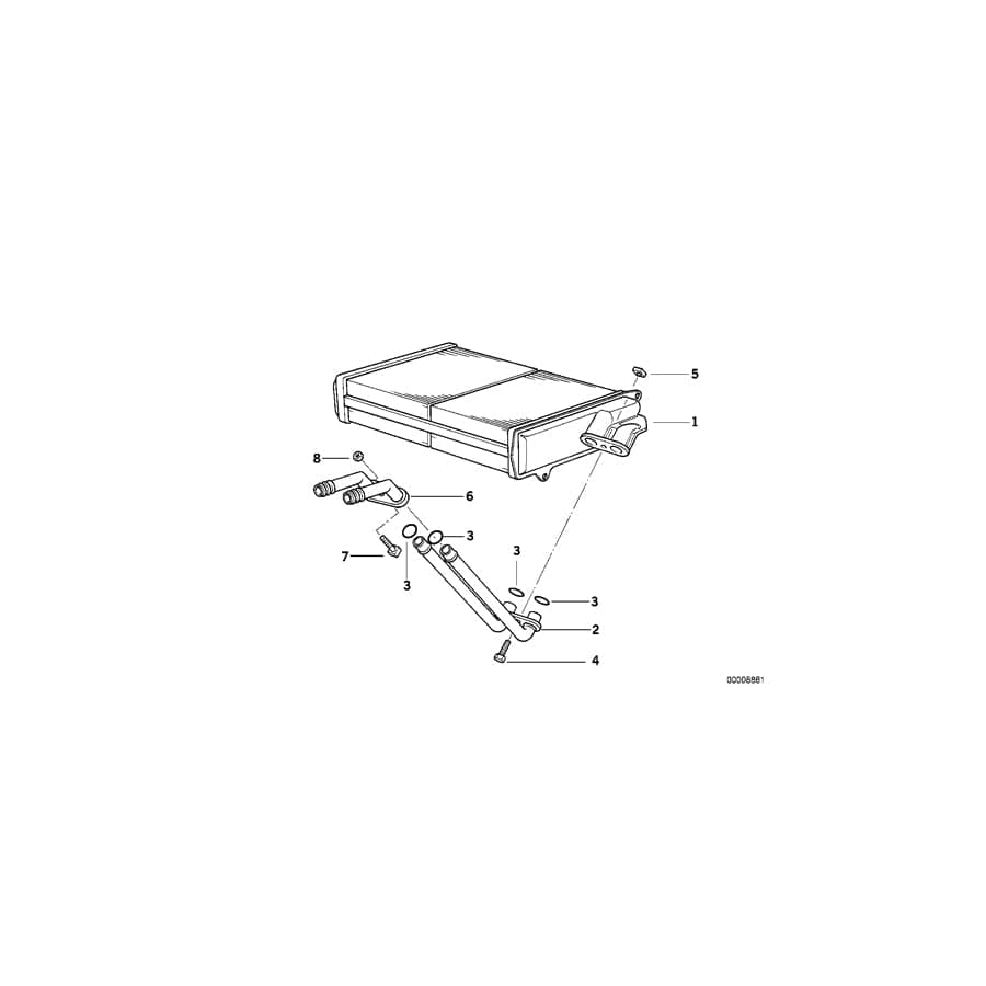 Genuine BMW 64118390435 E36 Heater Radiator (Inc. 325i, 320i & 325td) | ML Performance UK Car Parts