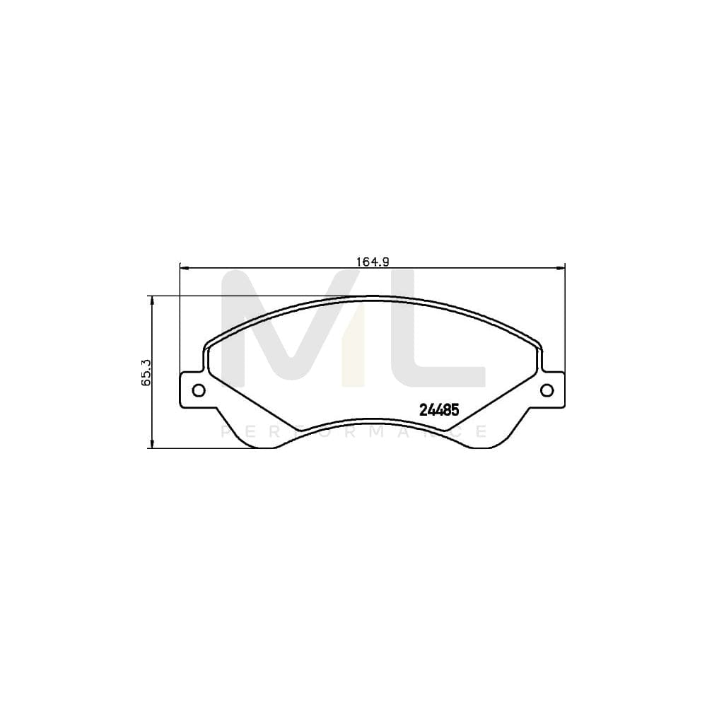 Hella 8DB 355 012-771 Brake Pad Set For Ford Transit Incl. Wear Warning Contact, With Accessories | ML Performance Car Parts