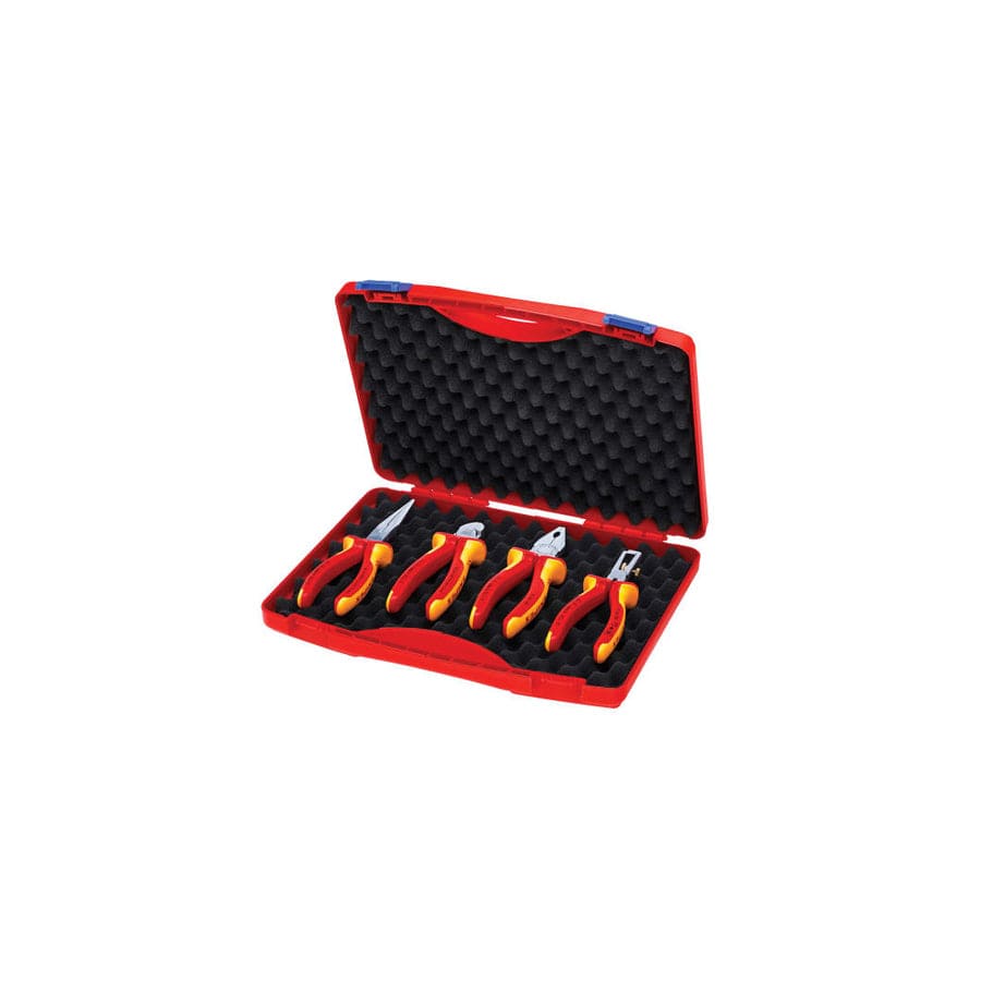 Knipex KPX002015 VDE Pliers Set in Case, 4 Piece | ML Performance UK