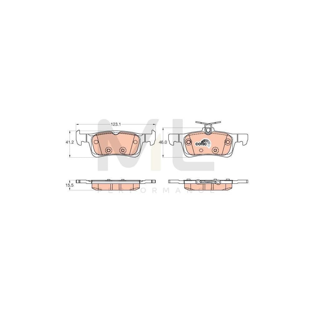 TRW Cotec Gdb2037 Brake Pad Set For Peugeot 308 Not Prepared For Wear Indicator | ML Performance Car Parts