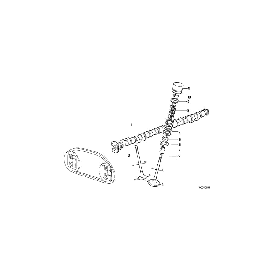 Genuine BMW 11311718886 E36 E34 Camshaft Exhaust (Inc. 325is, 525i & 525ix) | ML Performance UK Car Parts