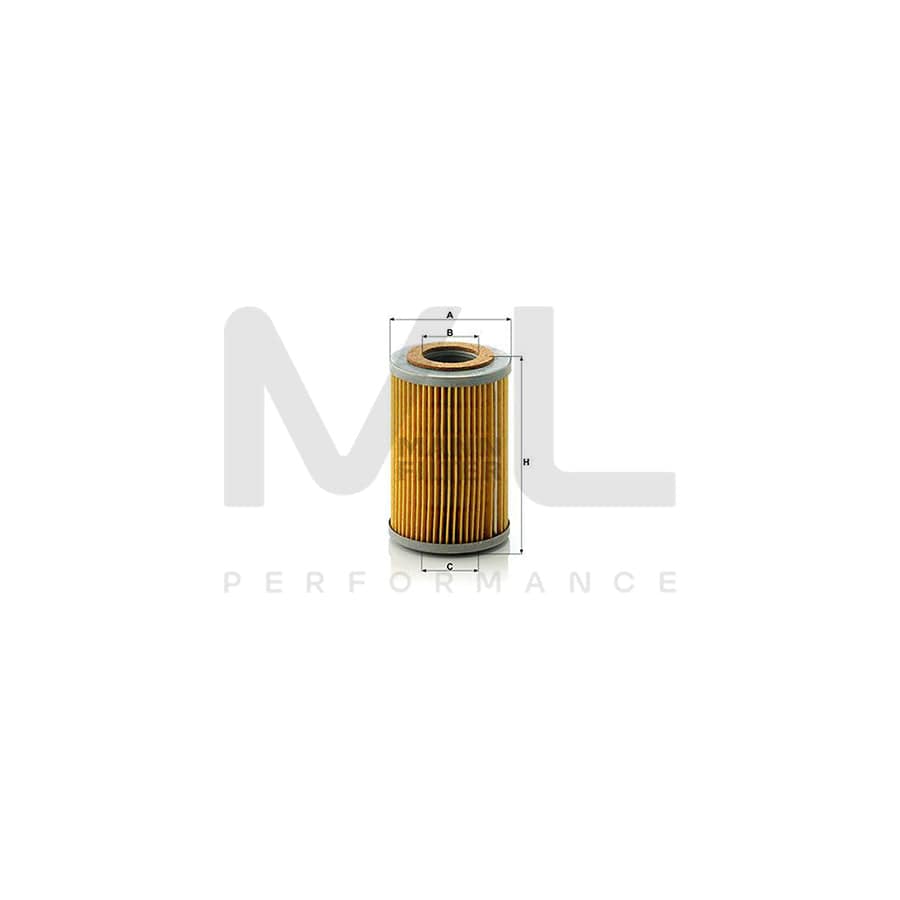 MANN-FILTER H 816 x Oil Filter for MG MGB with seal, Filter Insert | ML Performance Car Parts