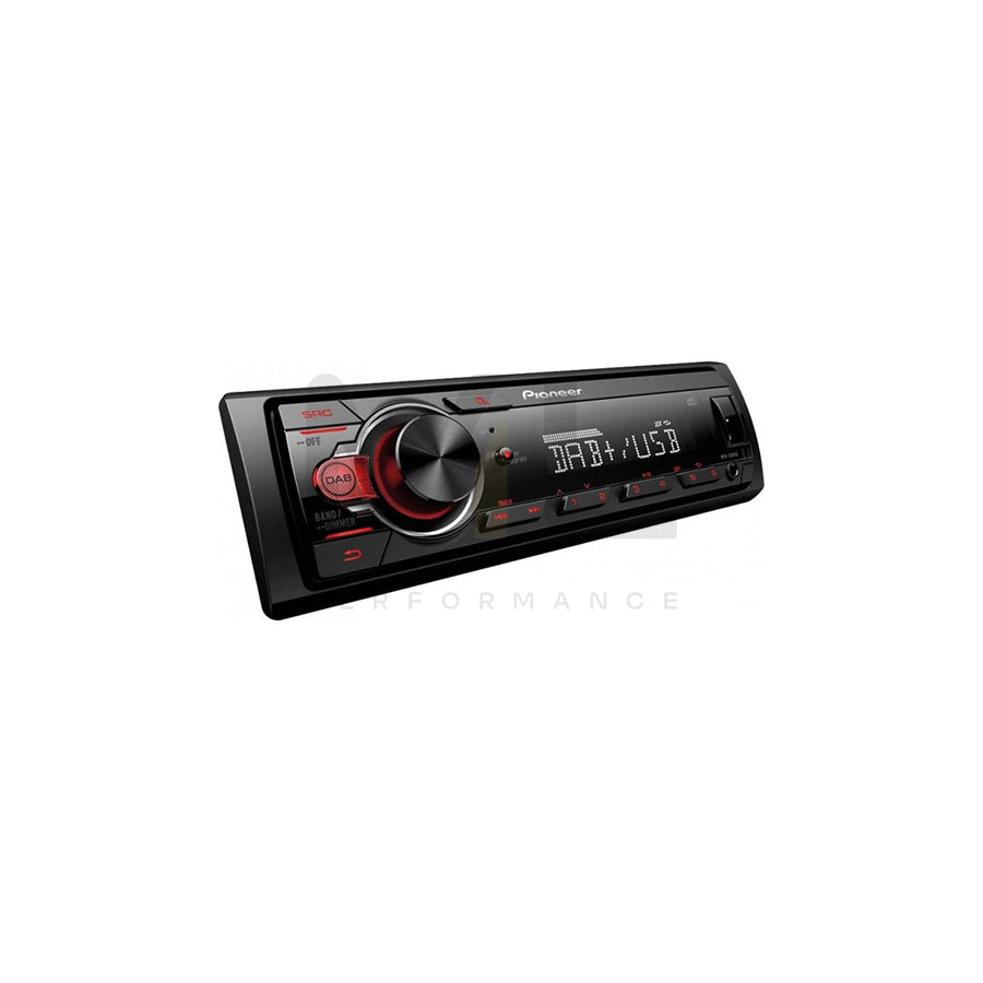 PIONEER MVH-130DABAN Car stereo 1 DIN, 12V, AAC, FLAC, MP3, WAV, WMA, with DAB+ antenna | ML Performance Car Parts