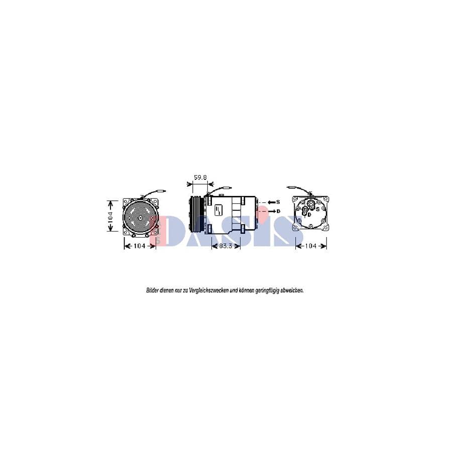 AKS Dasis 851881N Compressor, Air Conditioning | ML Performance UK