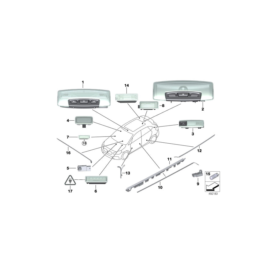 Genuine BMW 63317939310 F48 F39 Optical Conductor, Contour Line Door, Ri (Inc. X2 20d, X2 16d & X1 25dX) | ML Performance UK