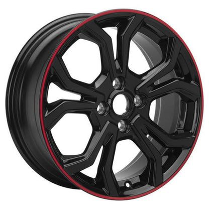 GENUINE FORD 2327911 FIESTA & FIESTAVAN ALLOY WHEEL 17" 5 X 2-SPOKE Y DESIGN, BLACK WITH RED ACCENT RING | ML Performance UK