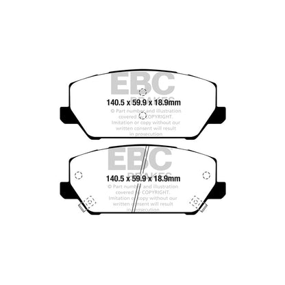 EBC PD01KF1930 Hyundai i-30 N Greenstuff Front Brake Pad & Plain Disc Kit  2 | ML Performance UK Car Parts