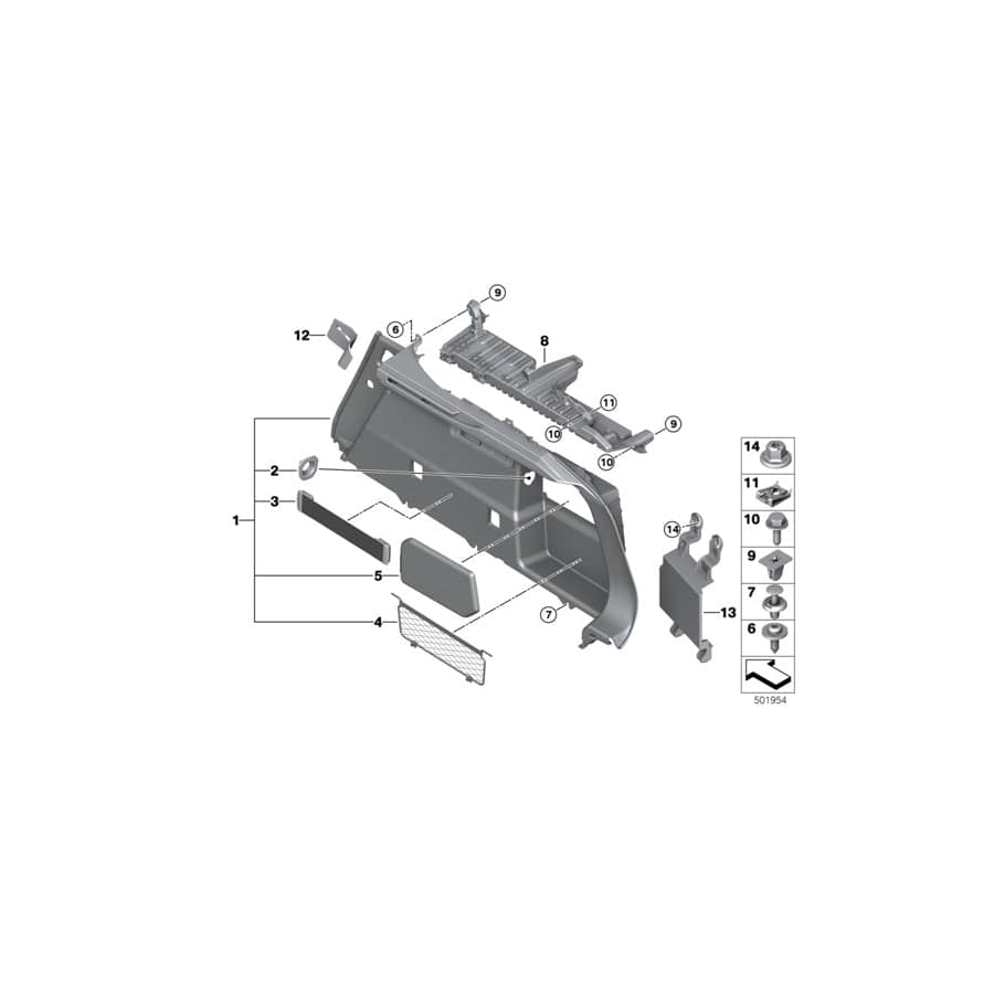 Genuine BMW 51479461156 G06 Network Side Trim Panel Right ANTHRAZIT (Inc. X6 40iX, X6 M50dX & X6 M50iX) | ML Performance UK Car Parts