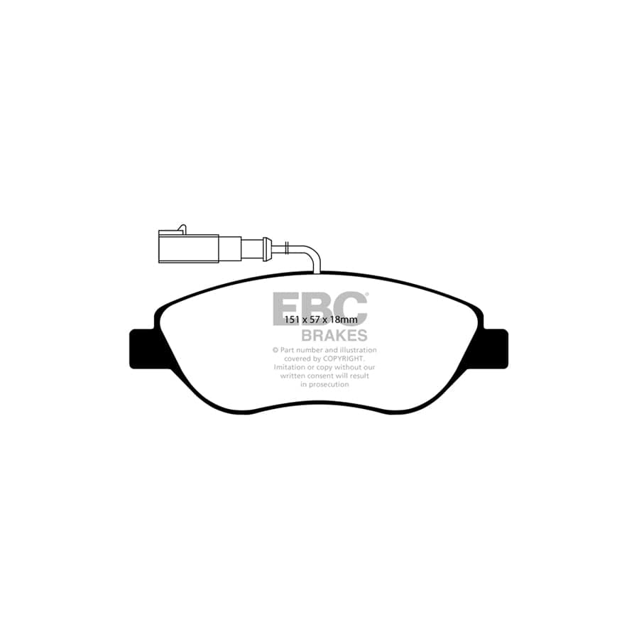 EBC PDKF069 Alfa Romeo Fiat Lancia Ultimax Front Brake Pad & Plain Disc Kit - Bosch Caliper 2 | ML Performance UK Car Parts